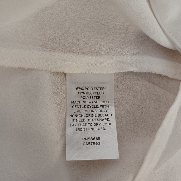 Halogen Cross Front Blouse Long Sleeve Color Ivory Cloud Size XXL - Picture 10 of 14